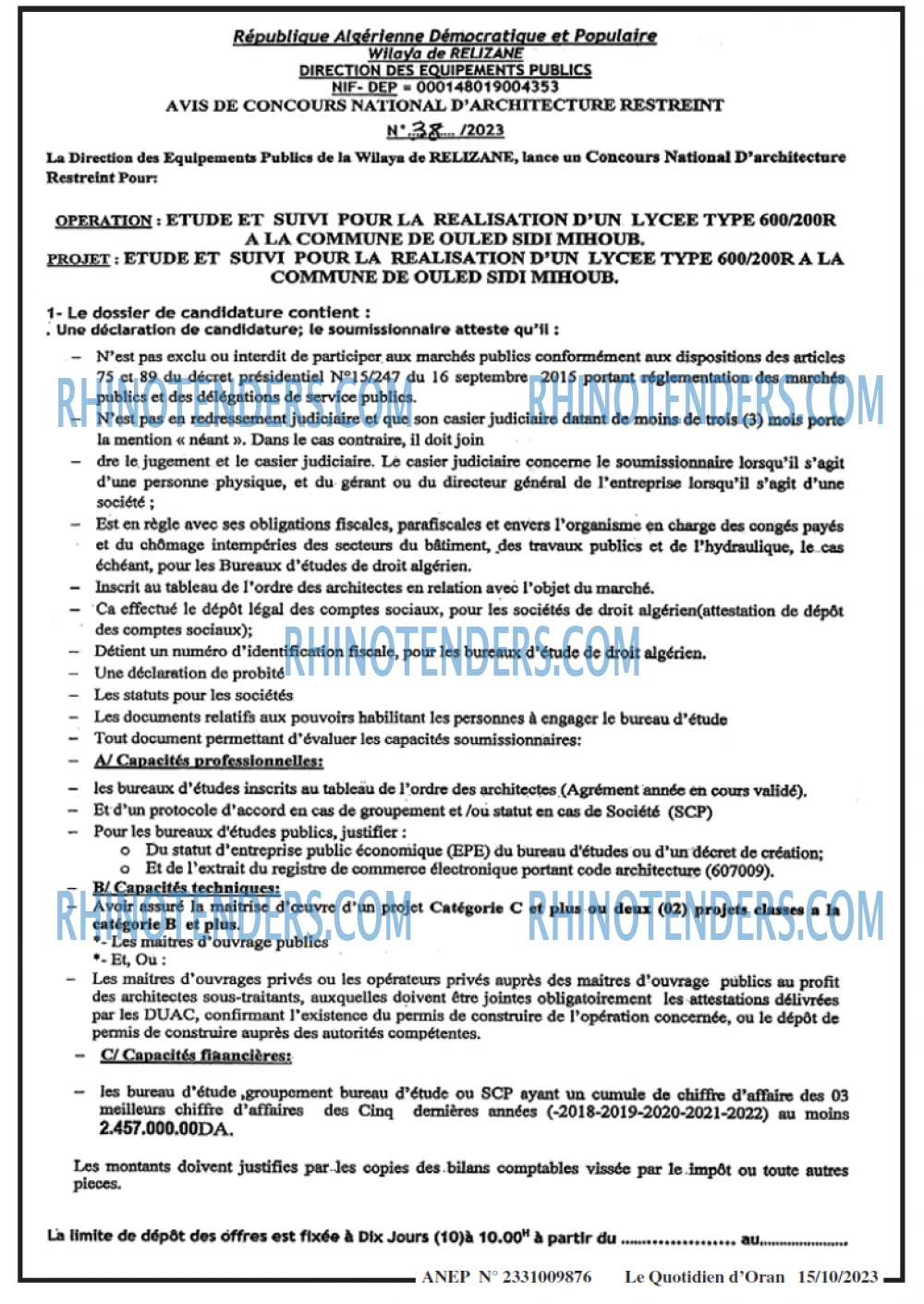 Le Quotidien d'Oran
