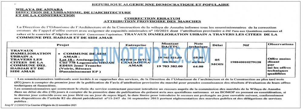 Le Courrier d'Algerie