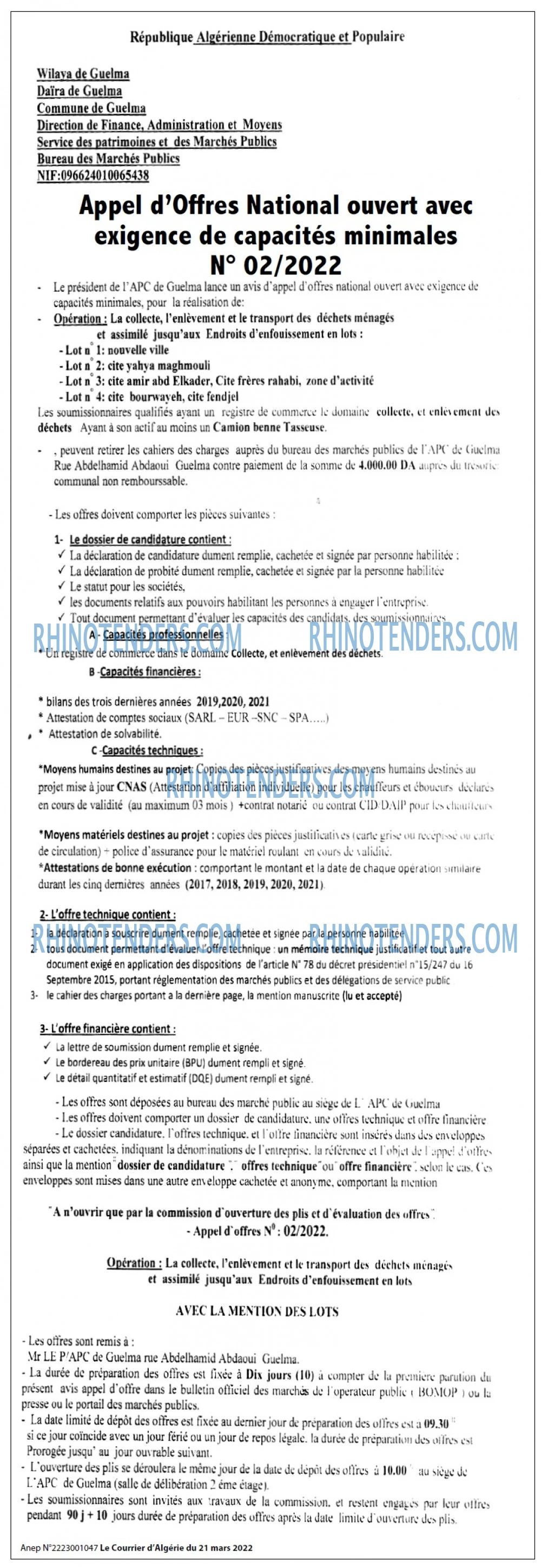 Le Courrier d'Algerie