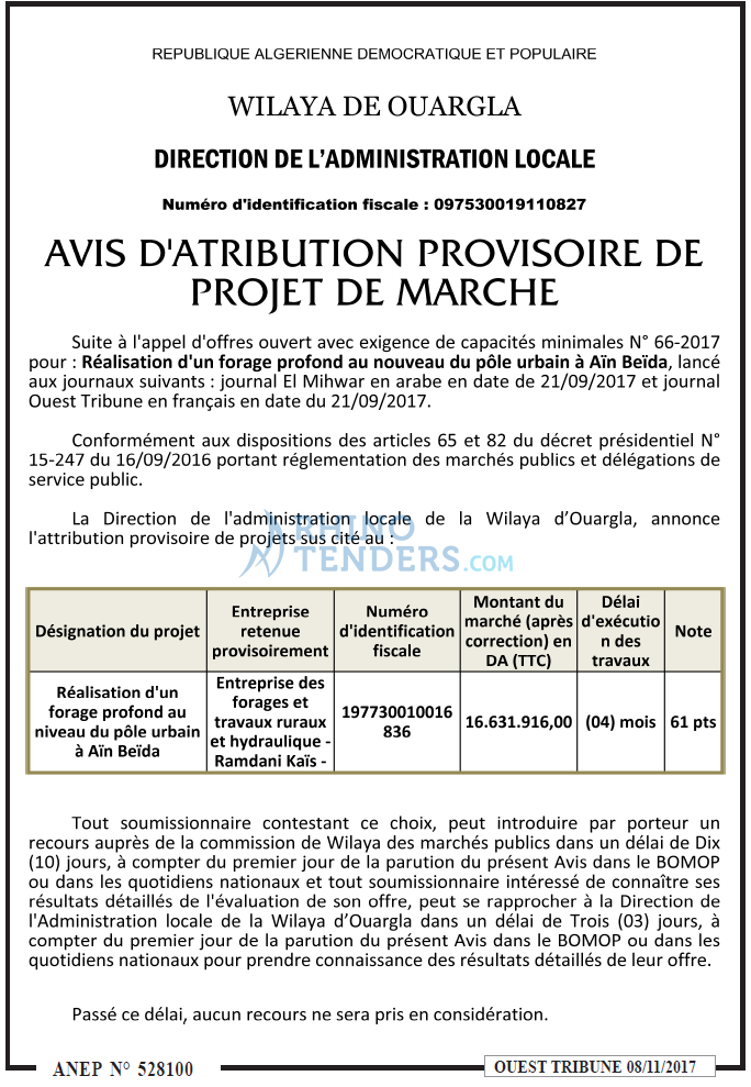ouest TRIBUNE