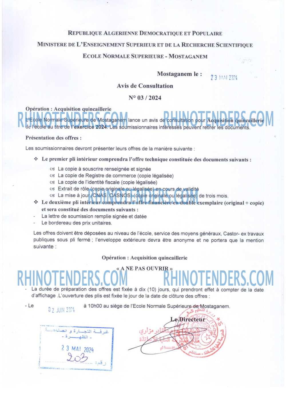 Rhinotenders