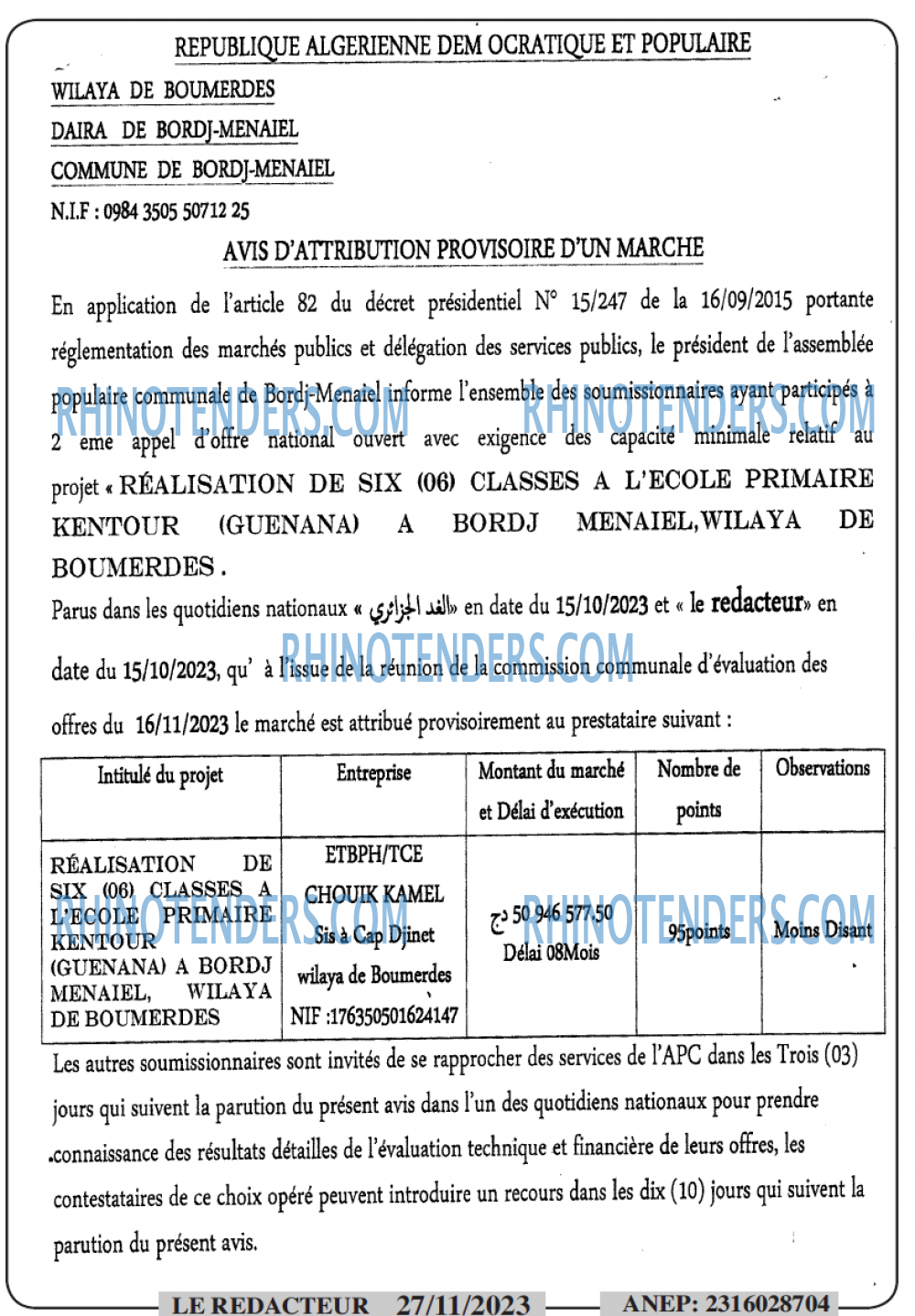 LE REDACTEUR