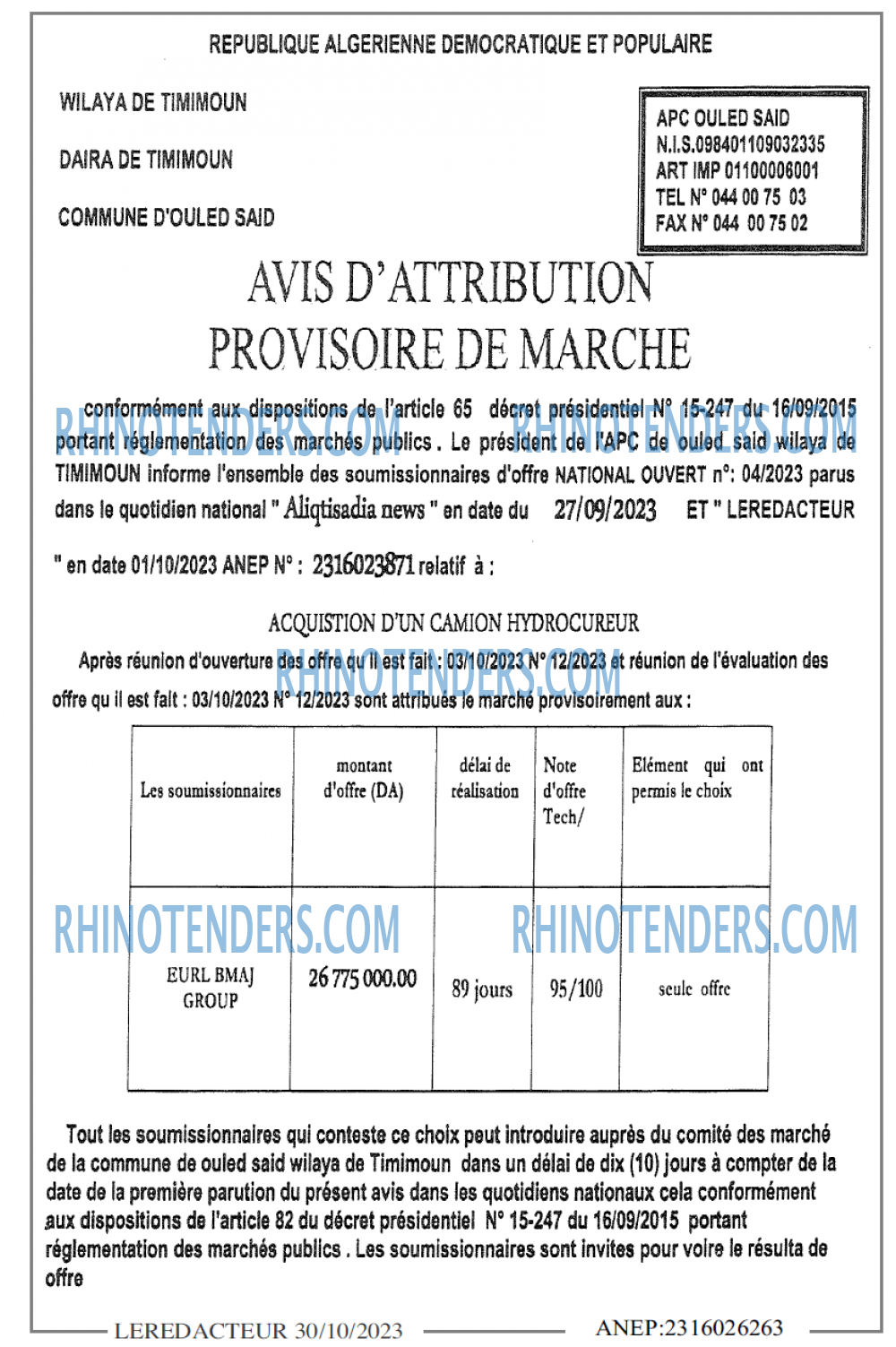 LE REDACTEUR