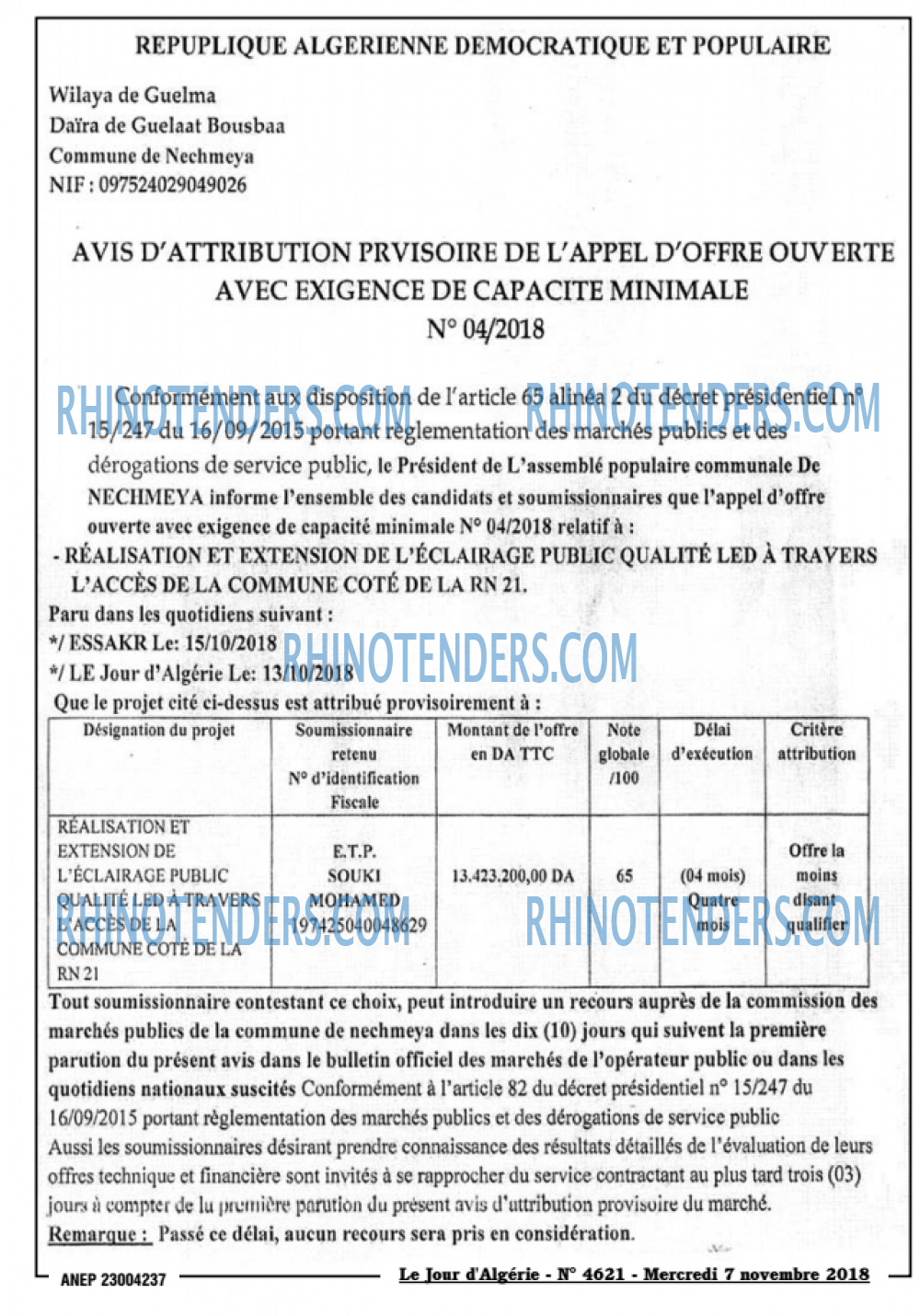 Le Jour d'Algérie
