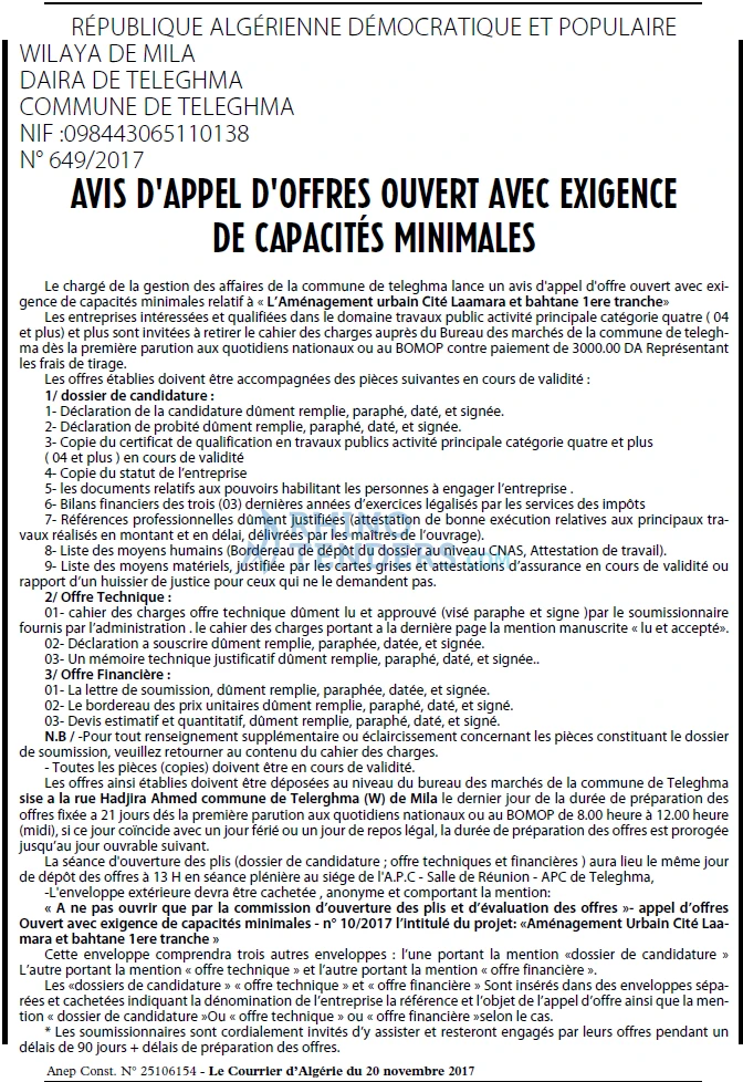 Le Courrier d'Algerie