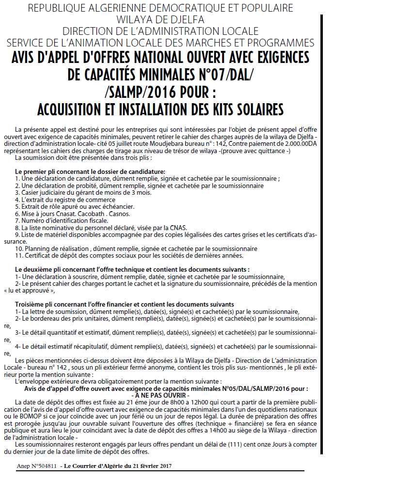 Le Courrier d'Algerie