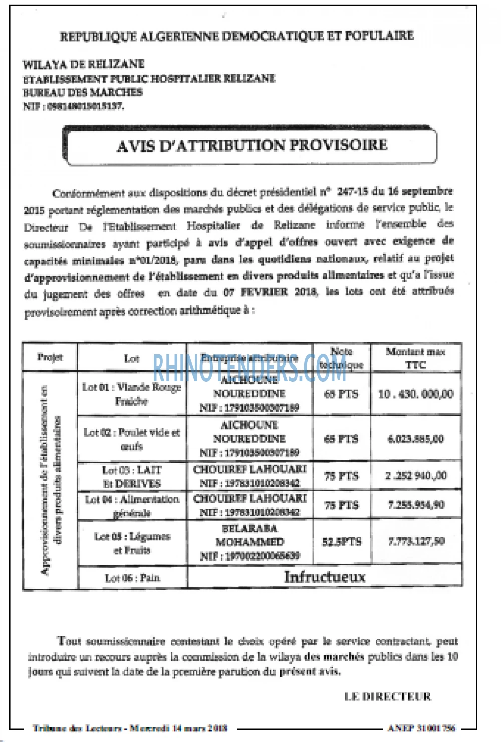 TRIBUNE DES LECTEURS