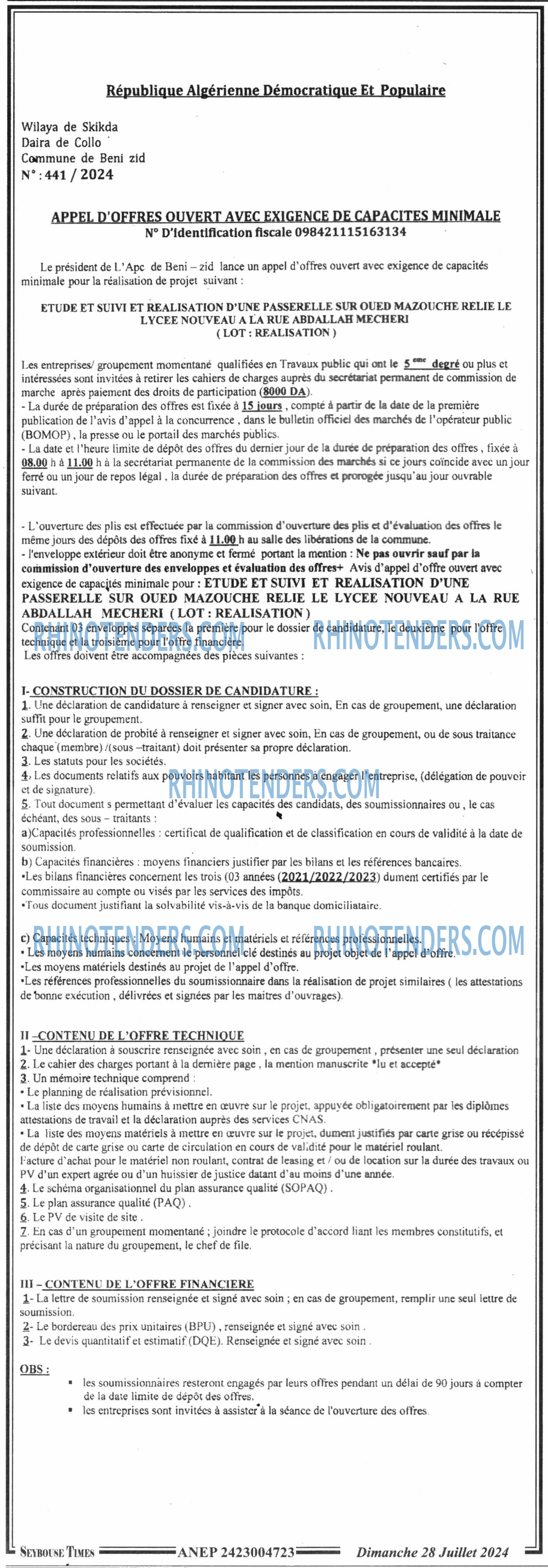 SEYBOUSSE TIMES