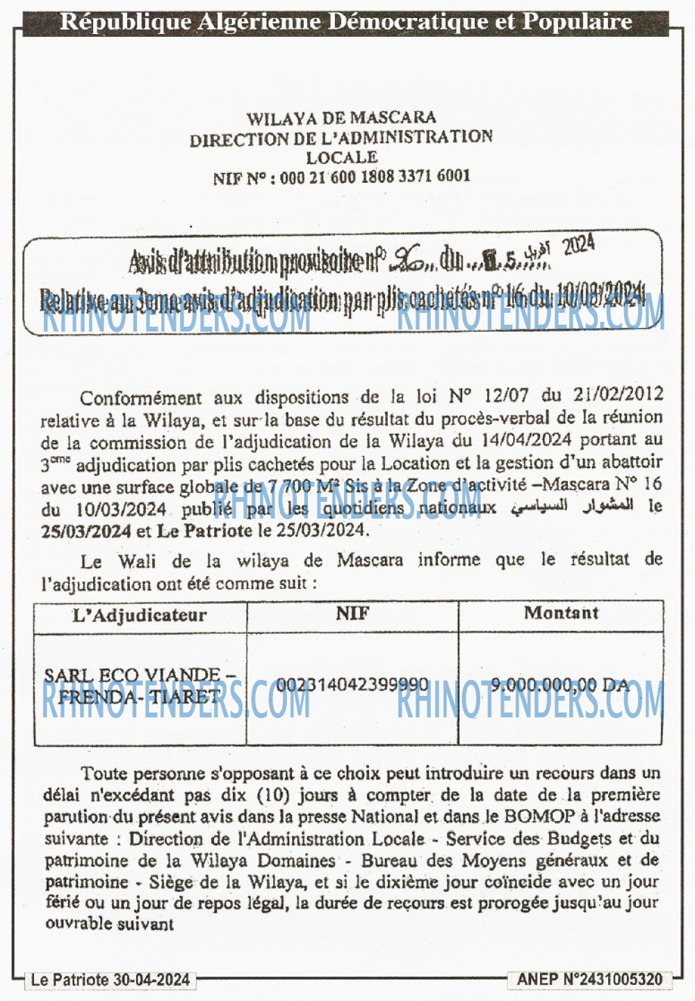 LE PATRIOTE