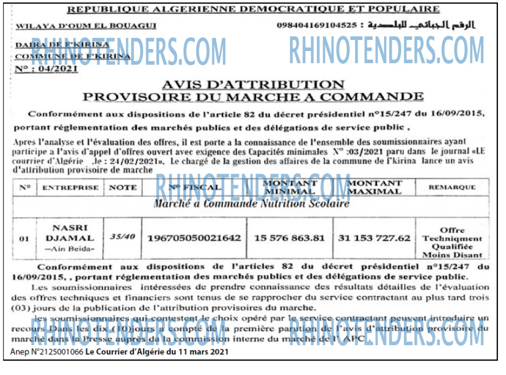 Le Courrier d'Algerie