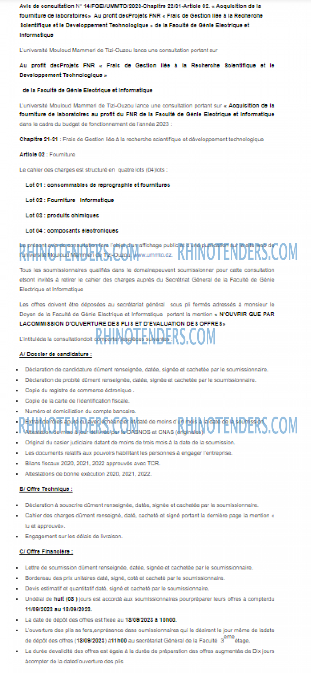 Rhinotenders