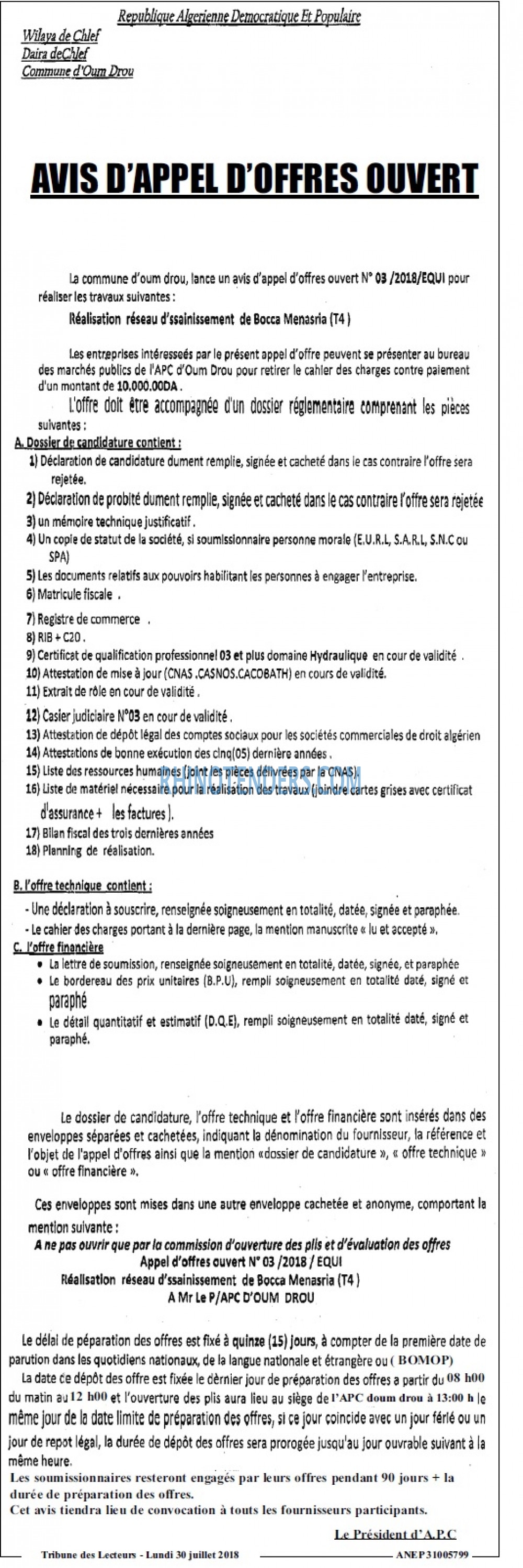 TRIBUNE DES LECTEURS