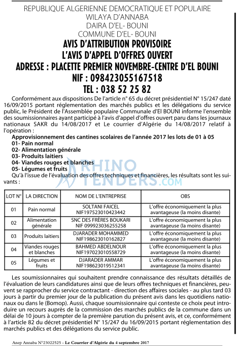 Le Courrier d'Algerie