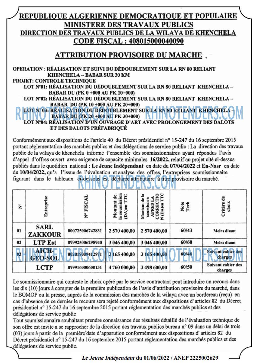 Jeune Independant