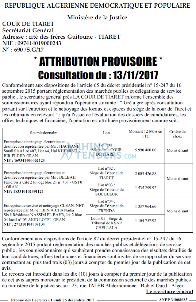 TRIBUNE DES LECTEURS