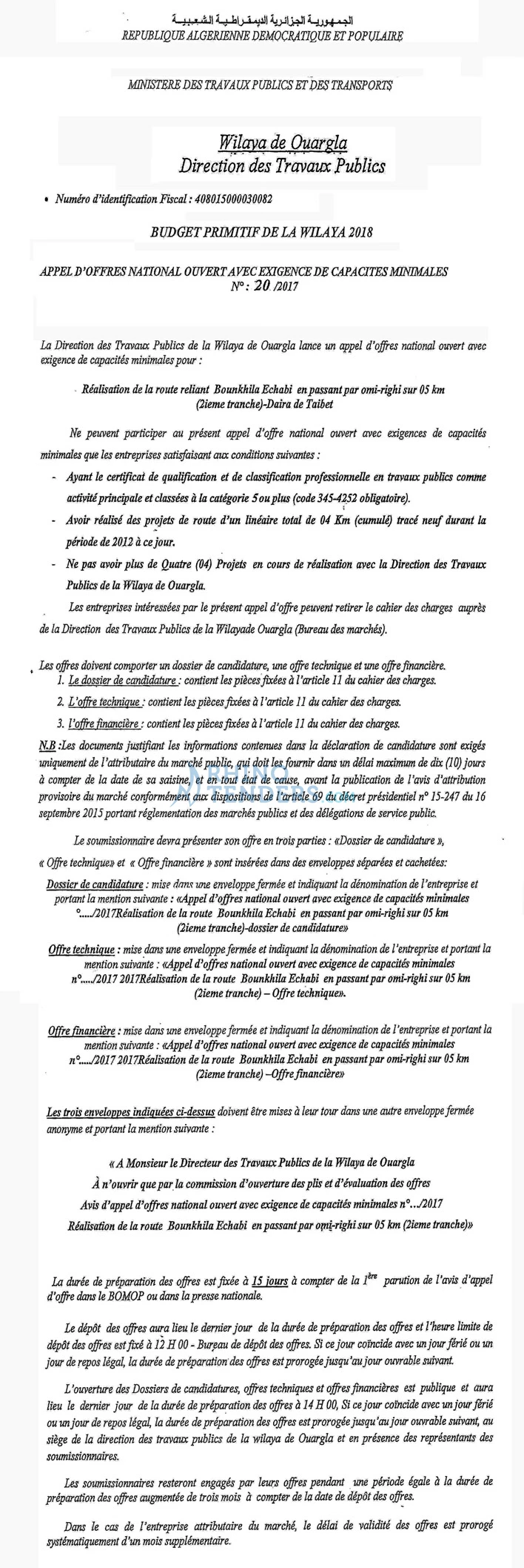 LE SOIR D'ALGERIE