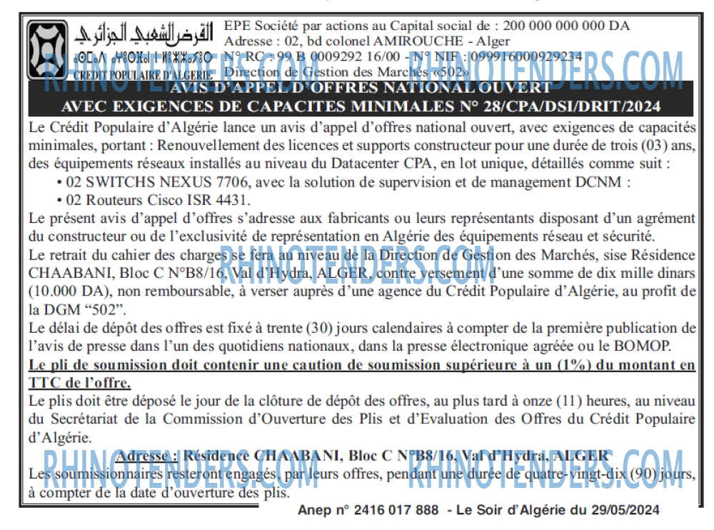 LE SOIR D'ALGERIE