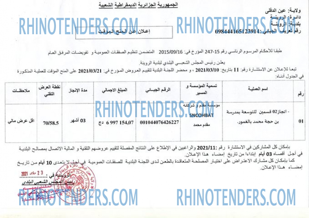Rhinotenders