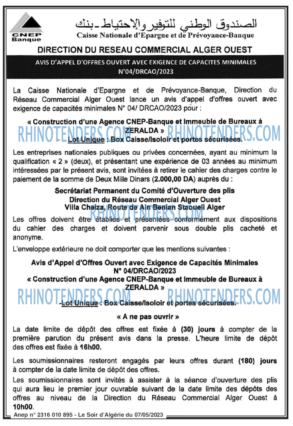 LE SOIR D'ALGERIE