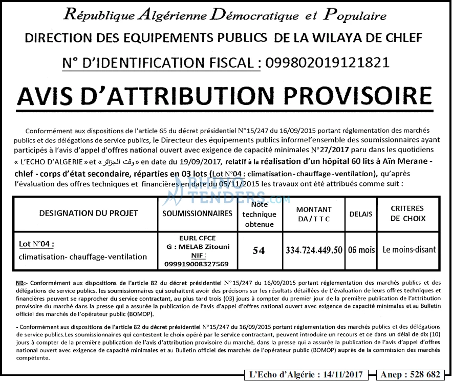 L'ECHO D'ALGERIE
