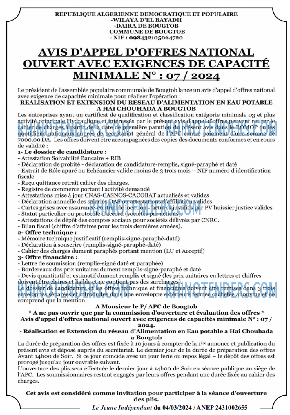Le jeune indépendant