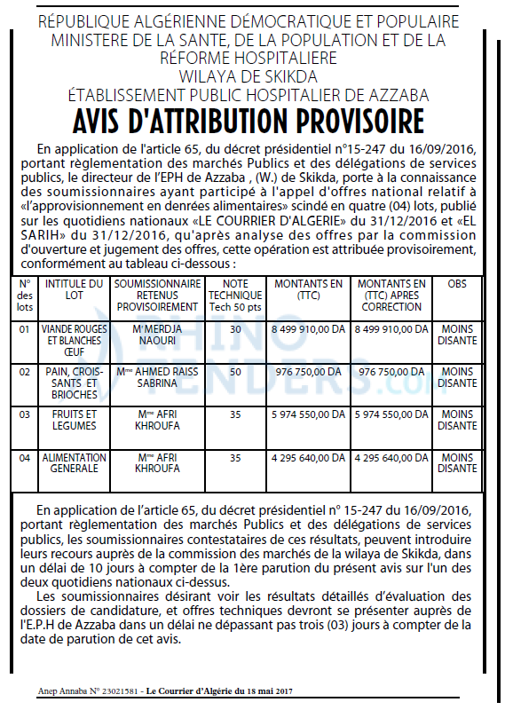 Le Courrier d'Algerie