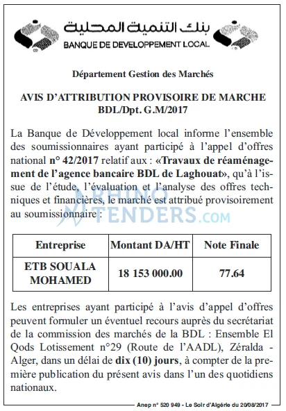 LE SOIR D'ALGERIE