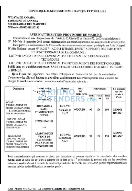 Le Courrier d'Algerie