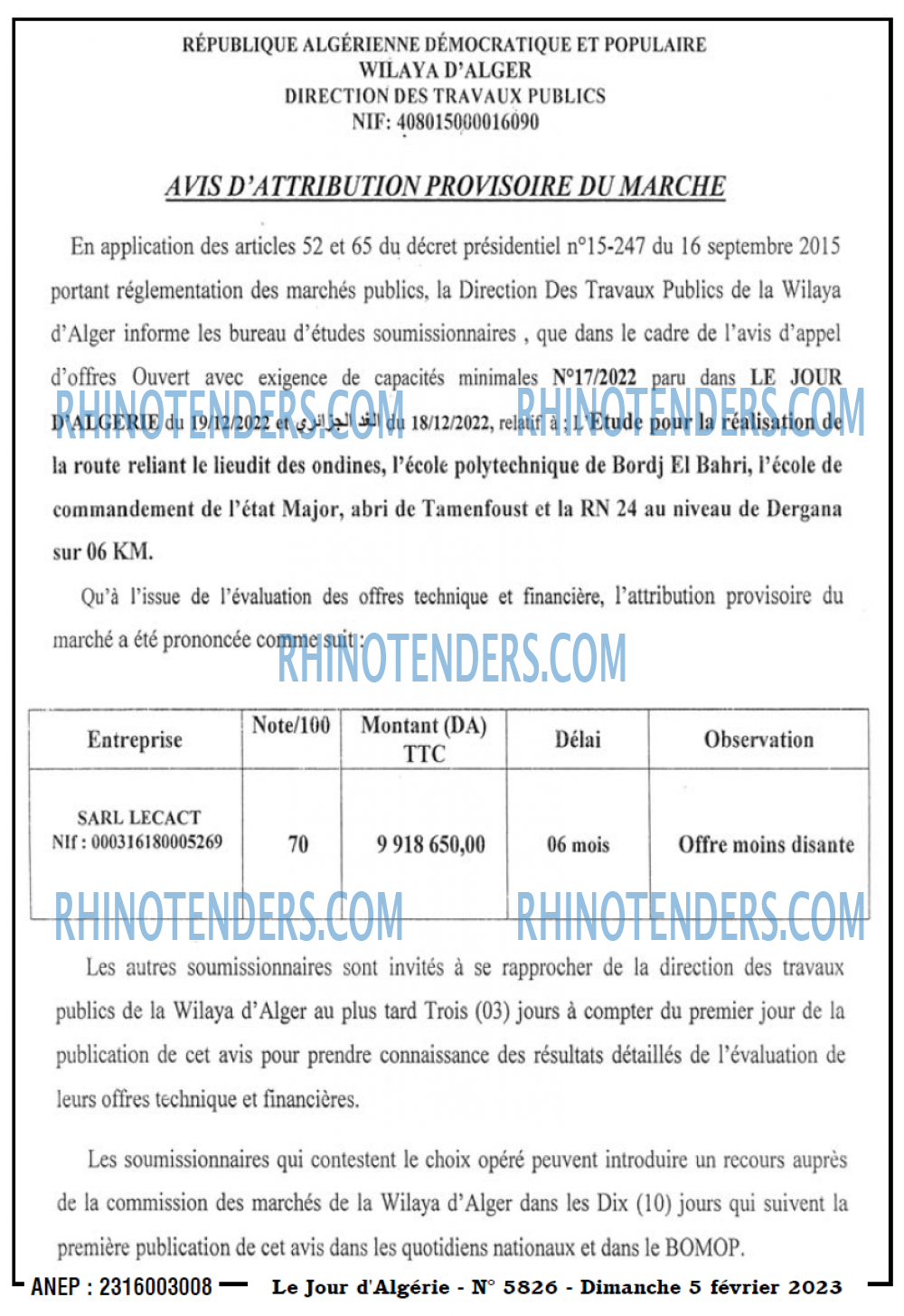 Le Jour d'Algérie