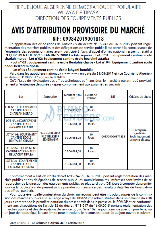Le Courrier d'Algerie