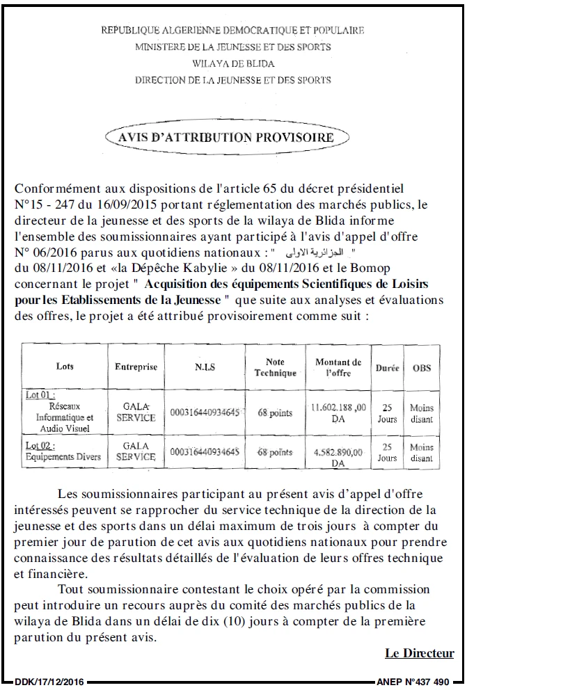 LA DEPECHE DE KABYLIE