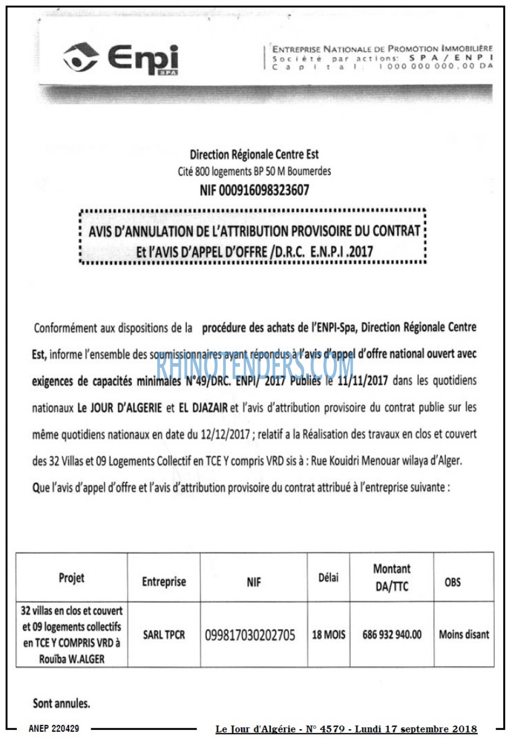 Le Jour d'Algérie