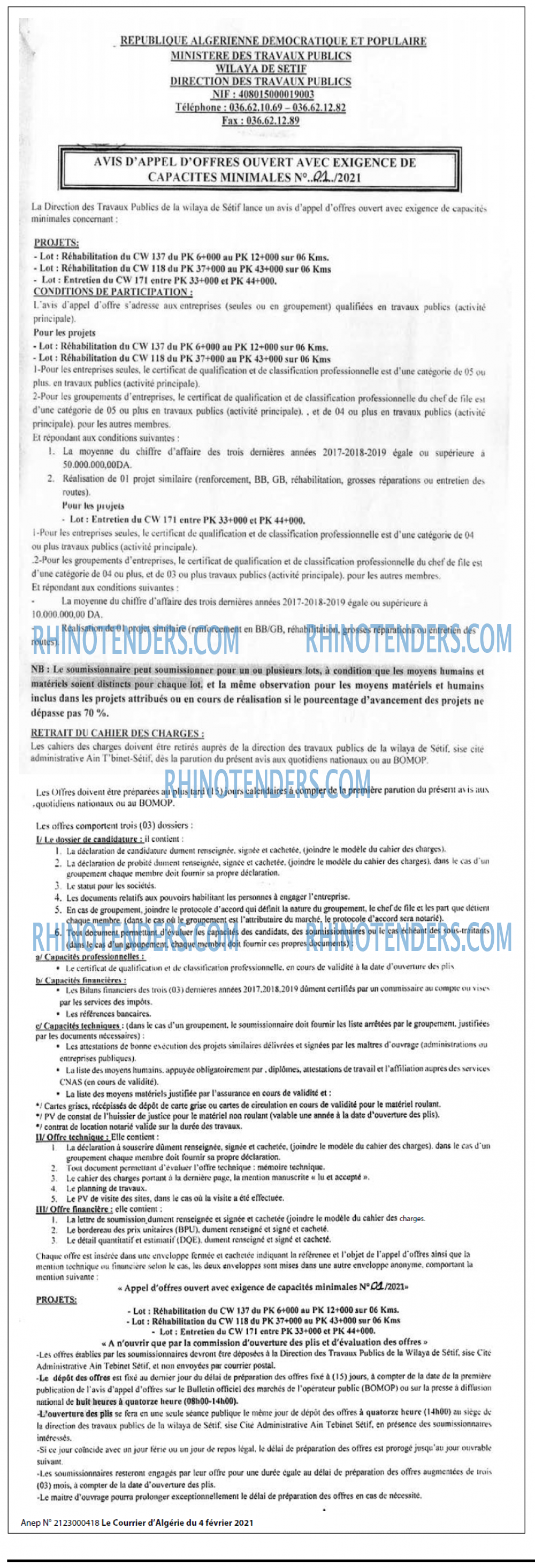Le Courrier d'Algerie