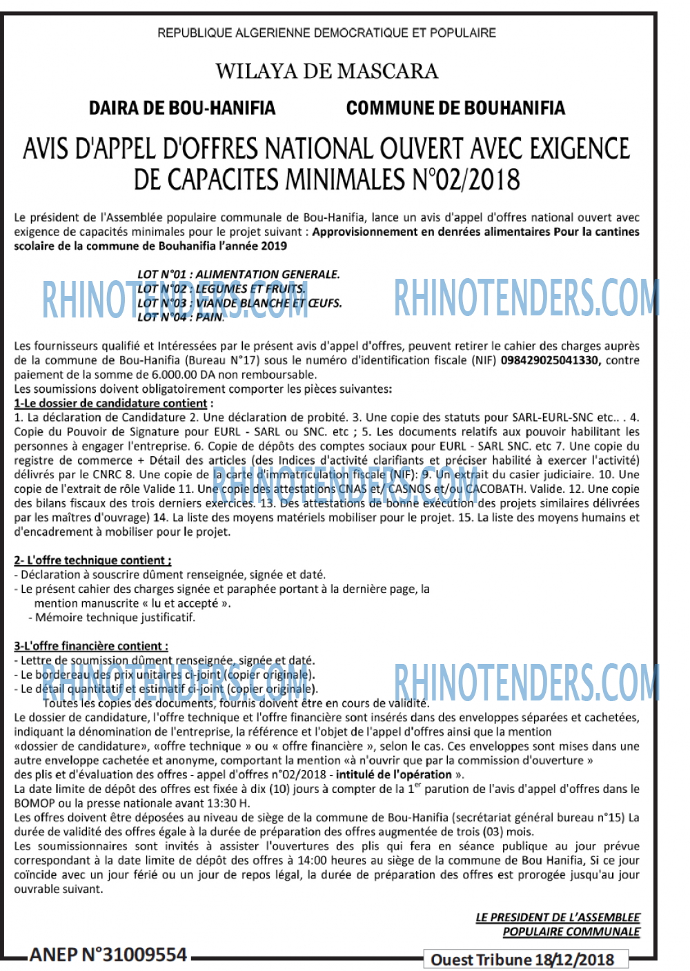 ouest TRIBUNE
