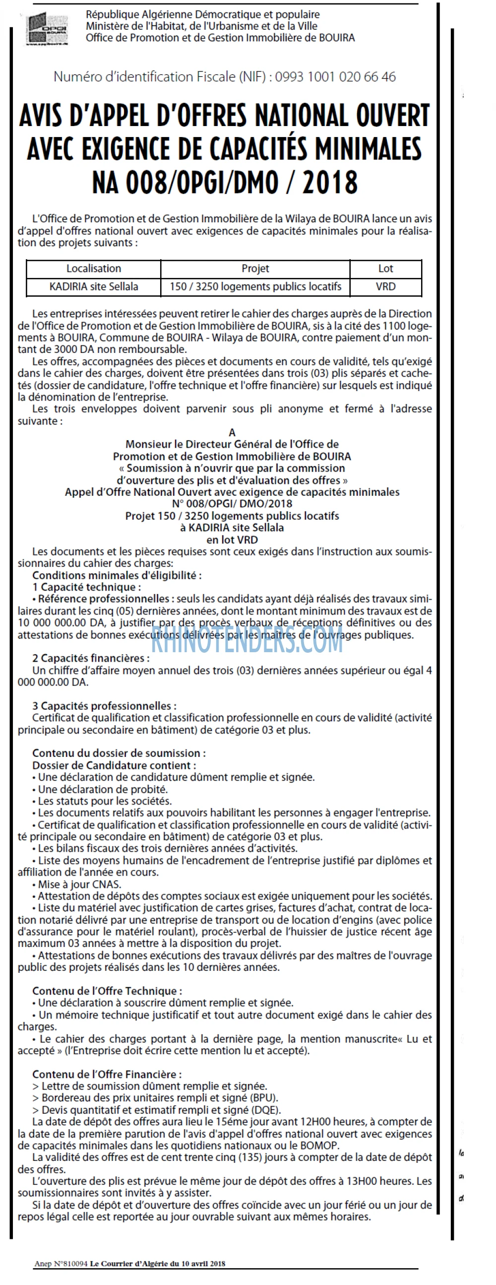 Le Courrier d'Algerie