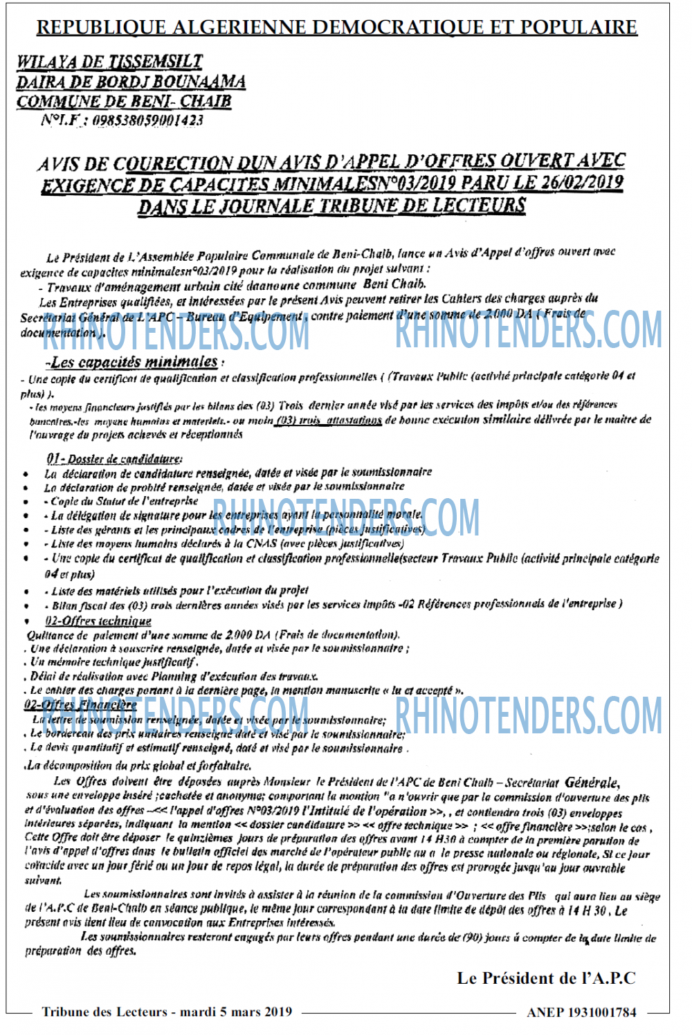 TRIBUNE DES LECTEURS