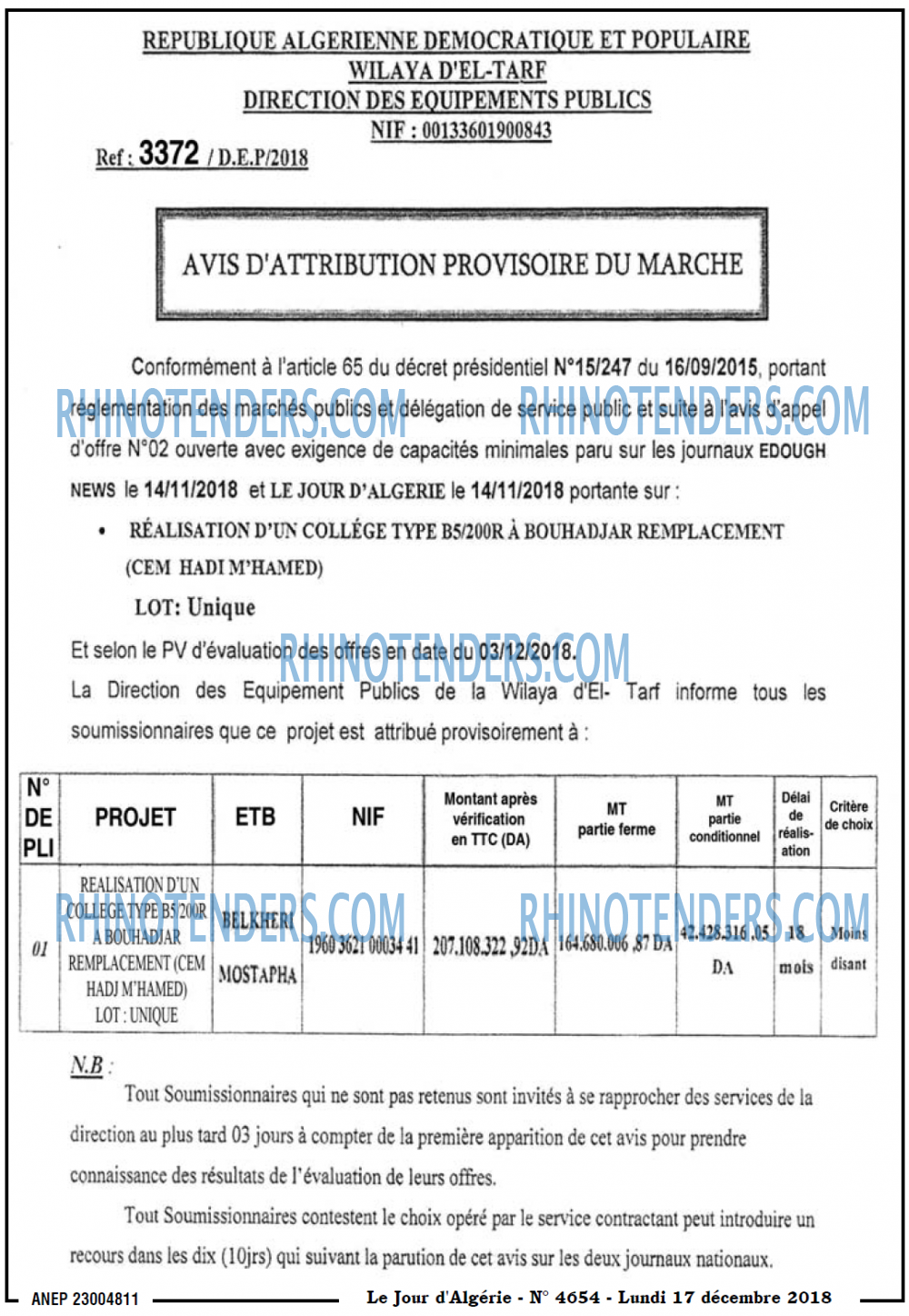 Le Jour d'Algérie