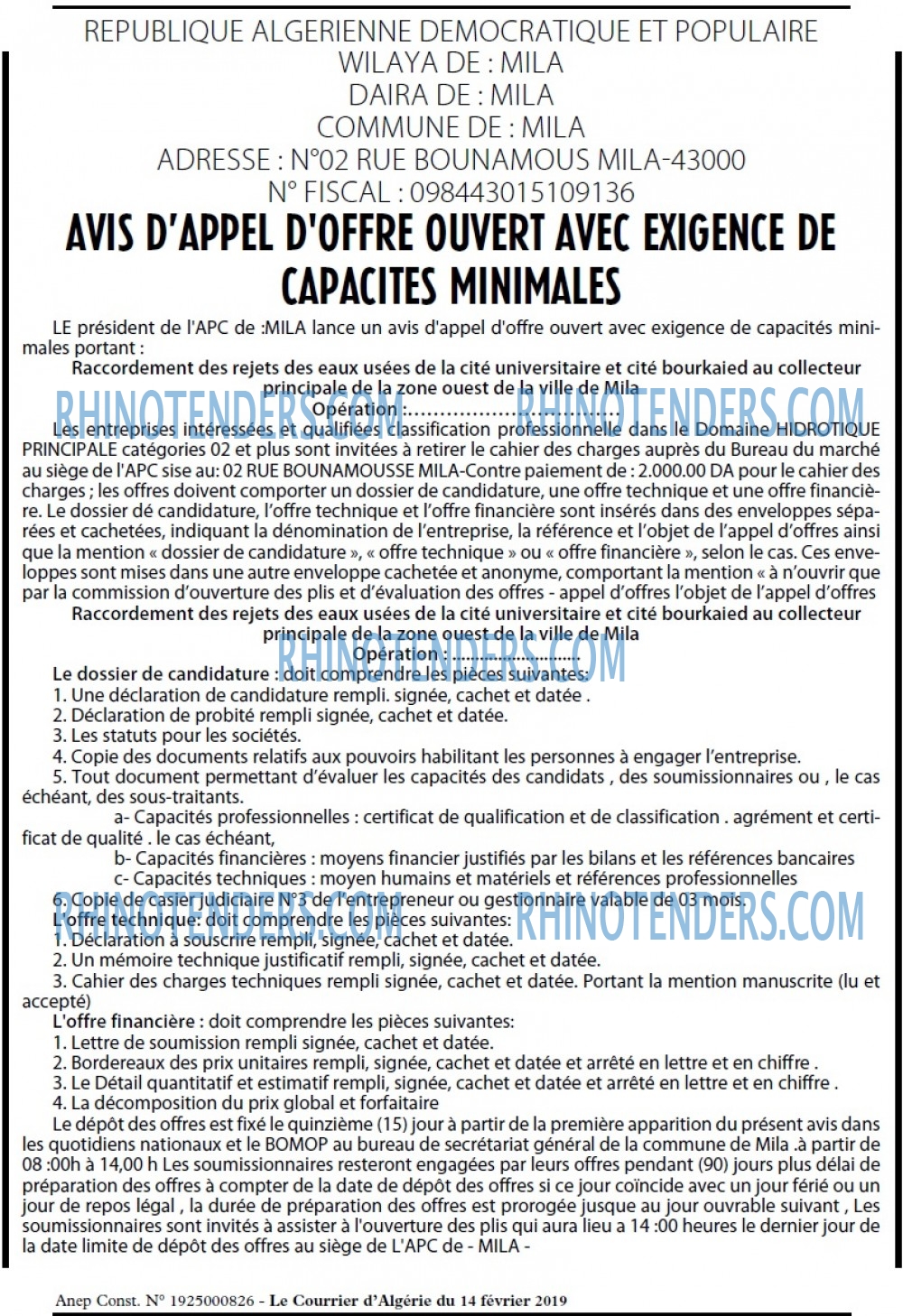 Le Courrier d'Algerie