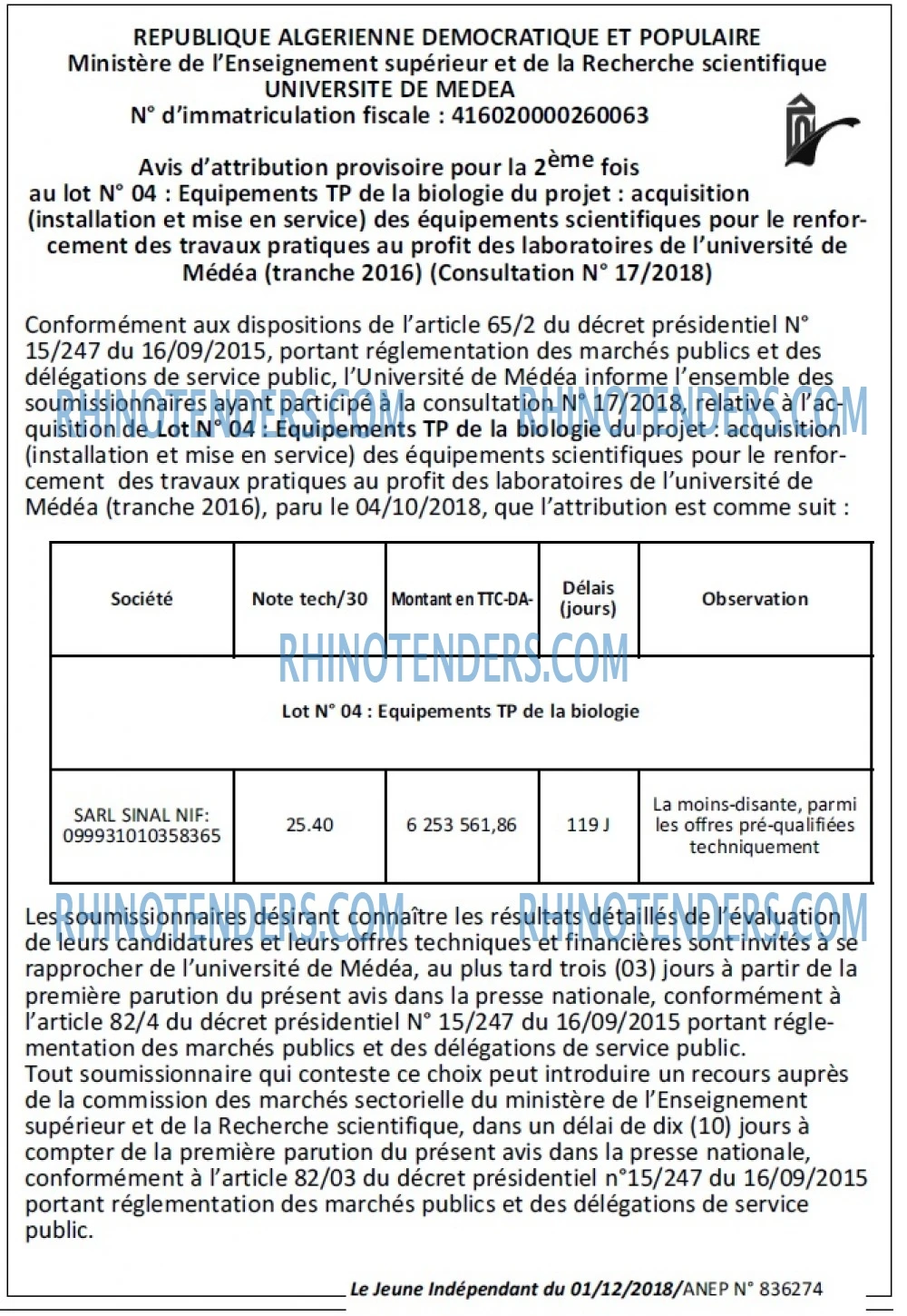 Jeune Independant
