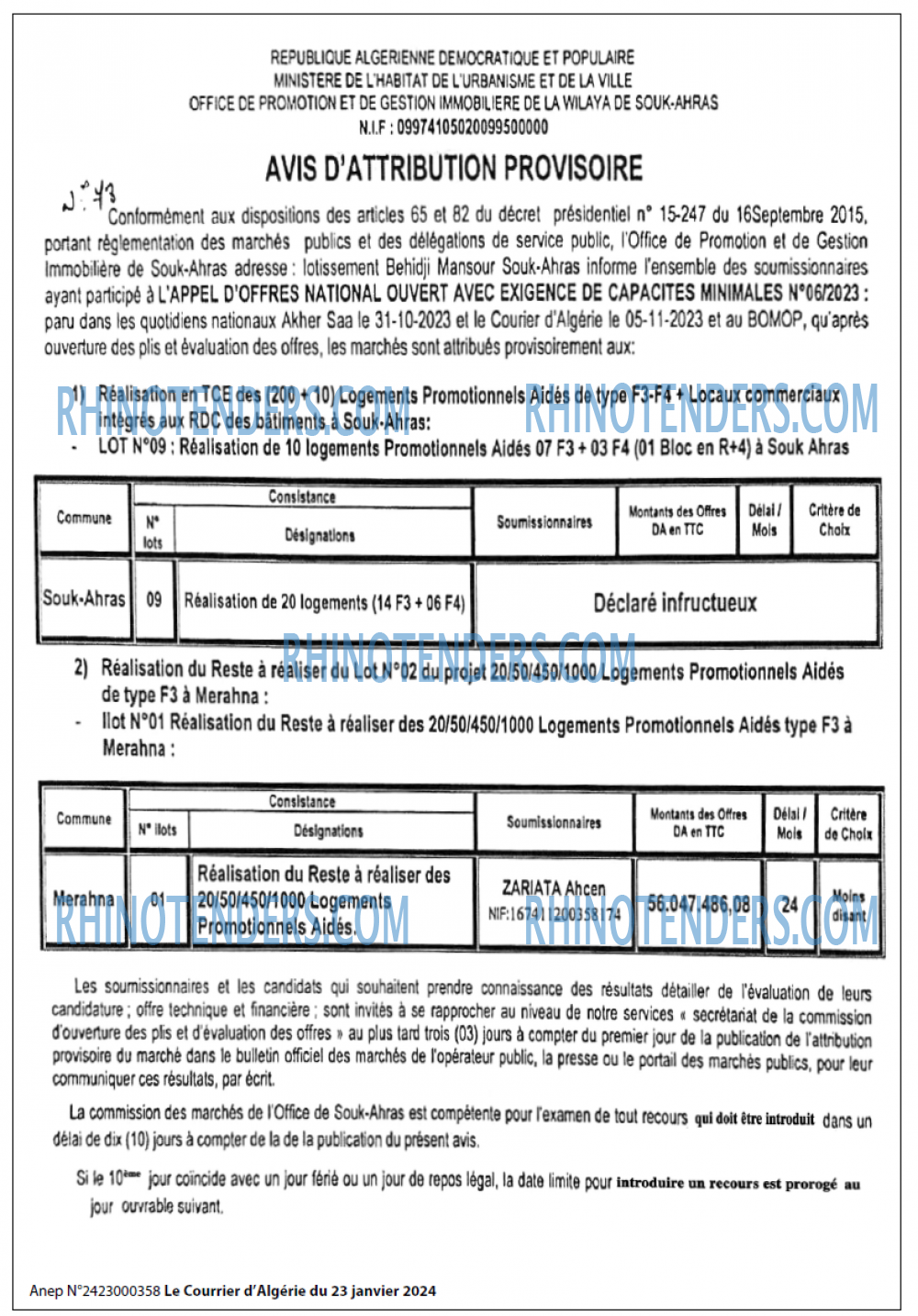 Le Courrier d'Algerie