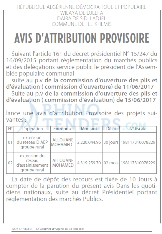 Le Courrier d'Algerie
