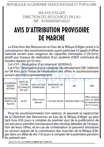 Le Courrier d'Algerie