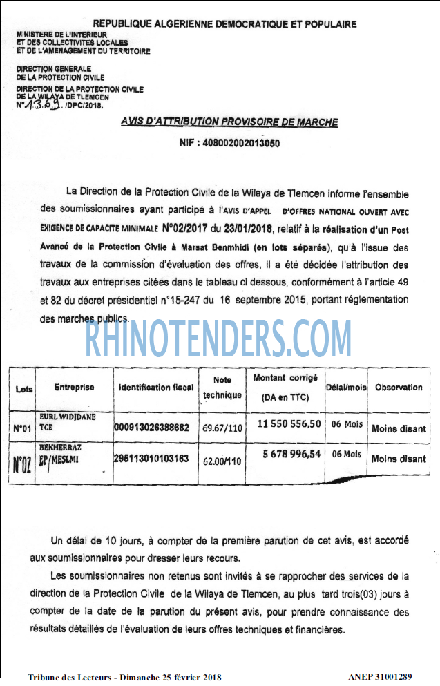 TRIBUNE DES LECTEURS