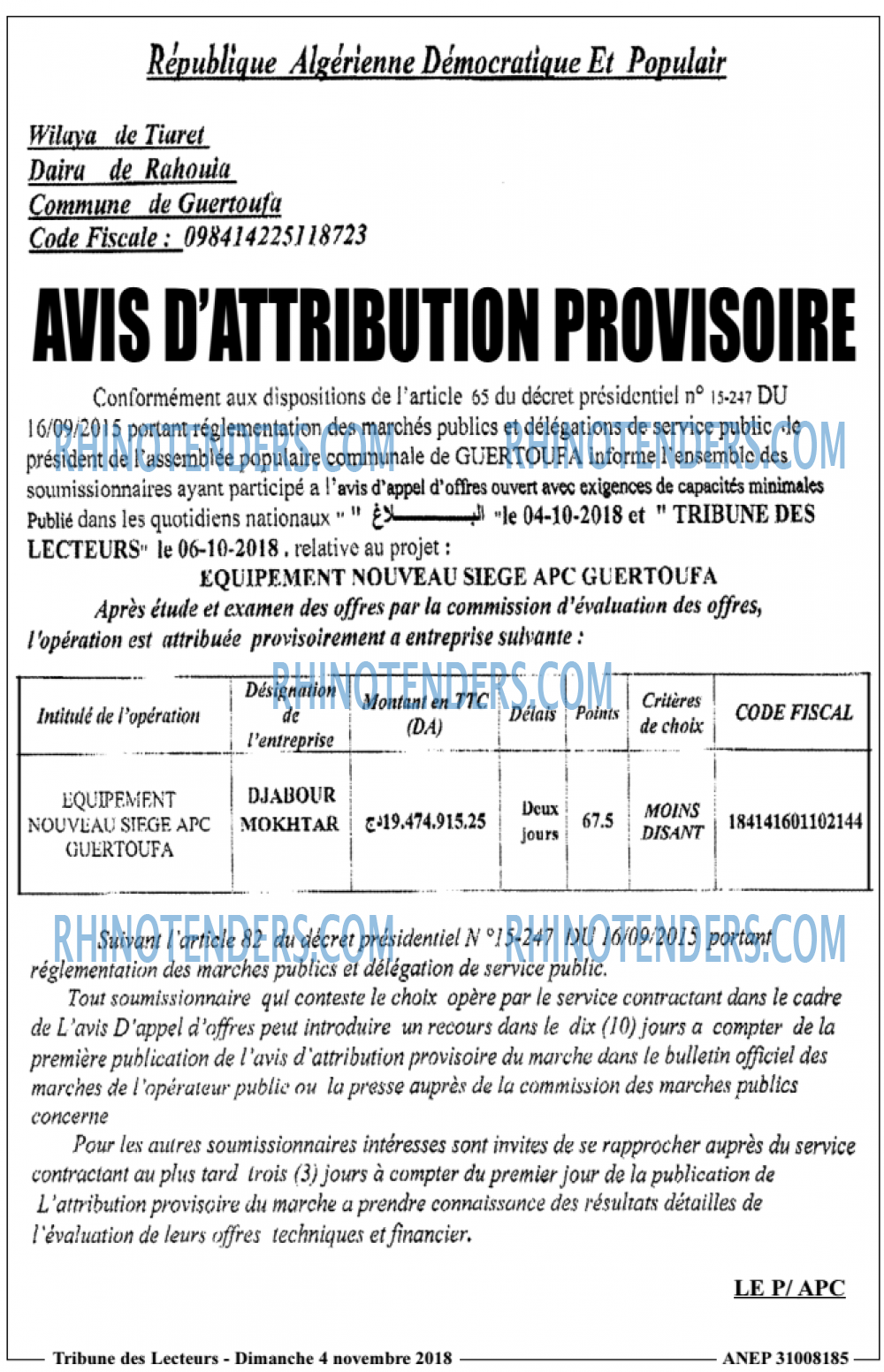 TRIBUNE DES LECTEURS