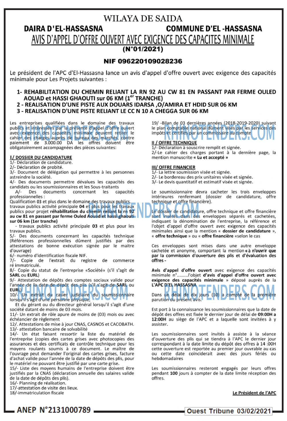 ouest TRIBUNE