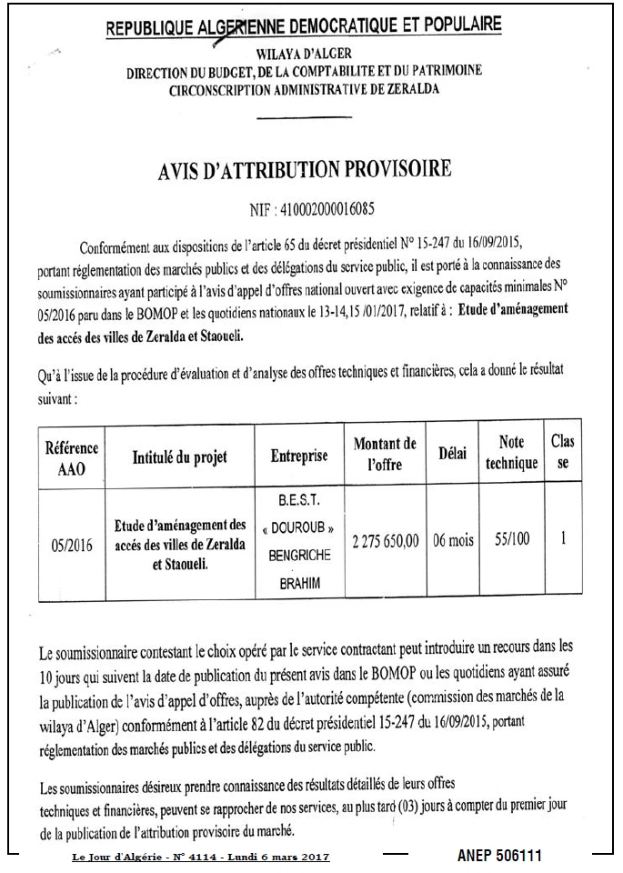 Le Jour d'Algérie