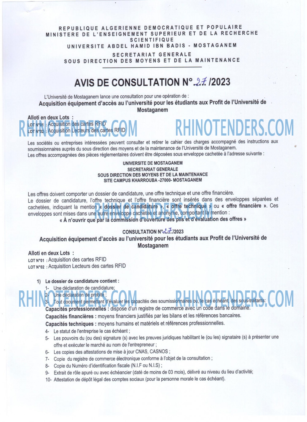 Rhinotenders