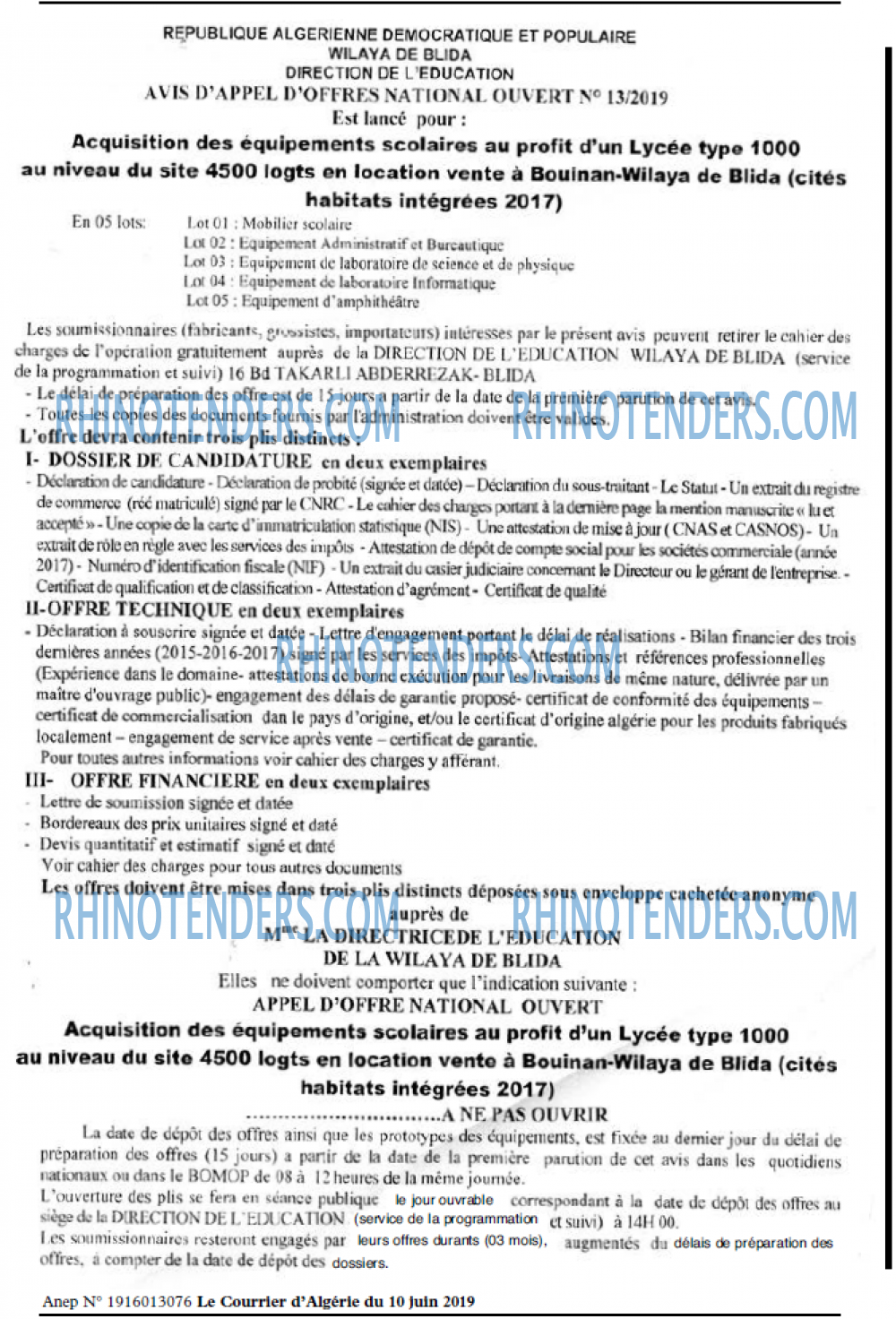Le Courrier d'Algerie