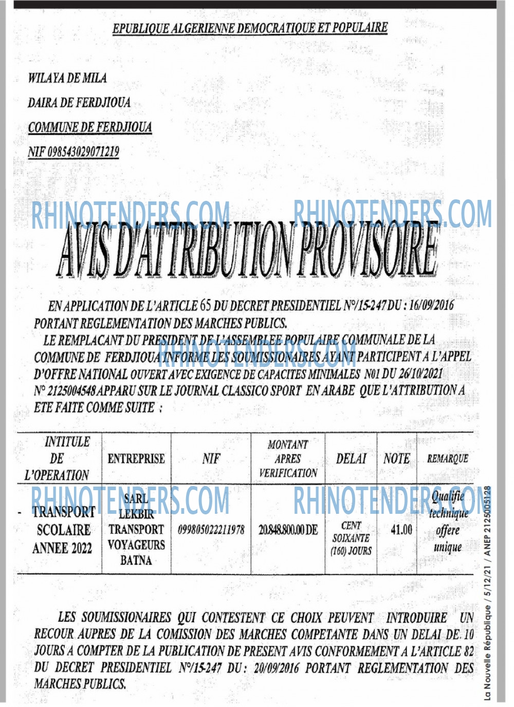 NOUVELLE REPUBLIQUE