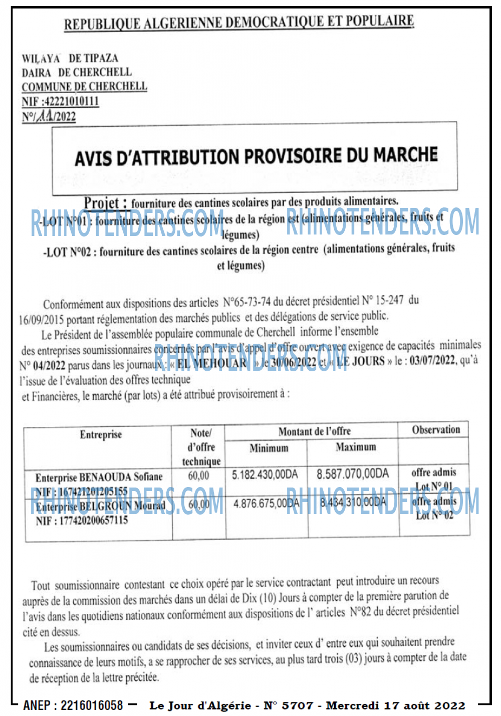 Le Jour d'Algérie